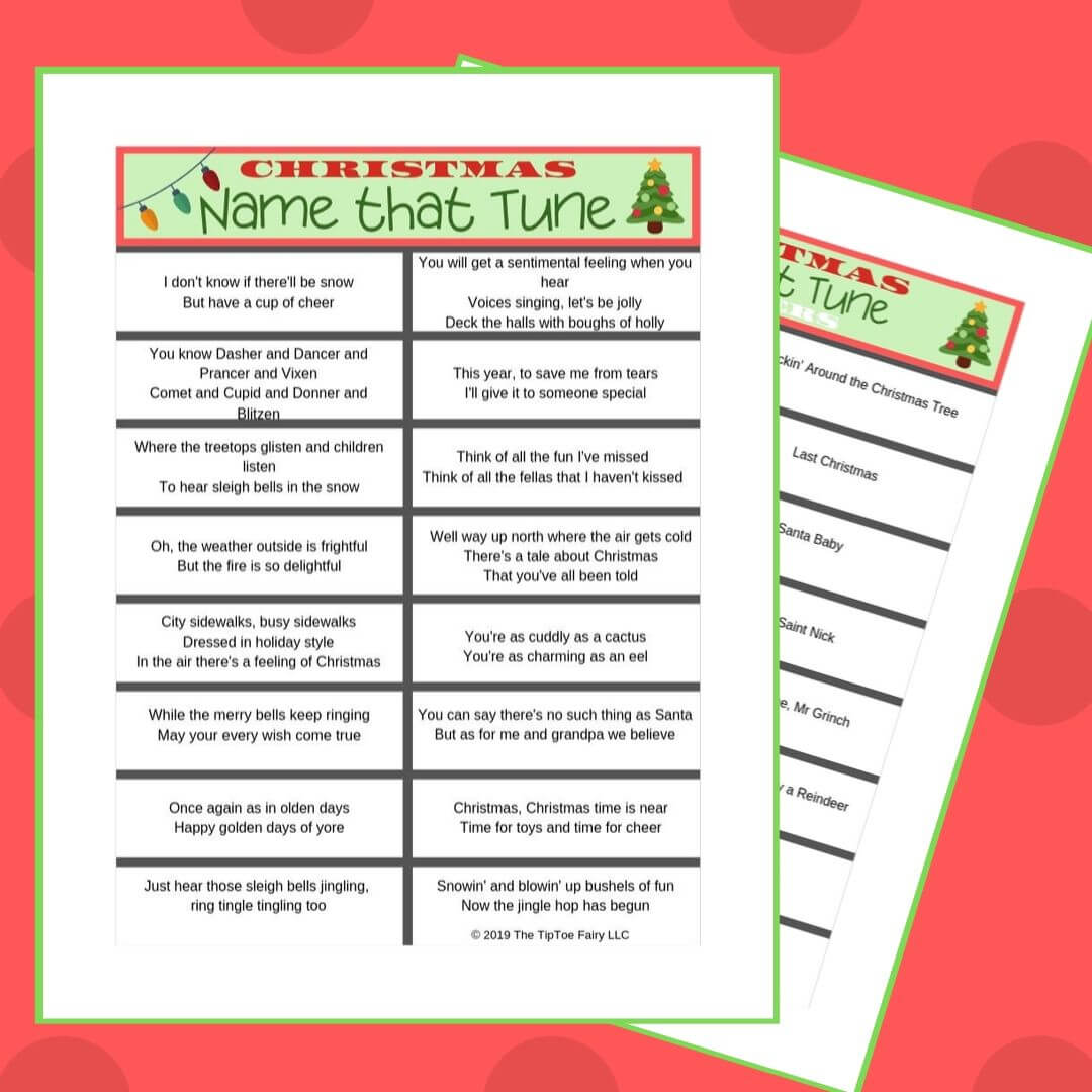 free printable christmas name that tune game & more christmas